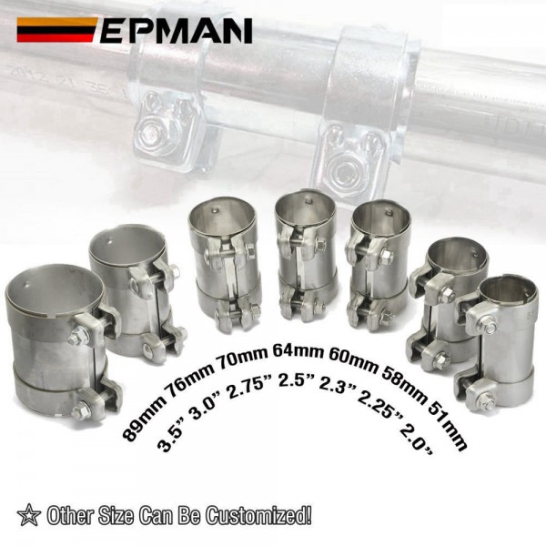 TANSKY 304 Stainless Steel Muffler Clamp Exhaust Butt Joint Pipe Clamps